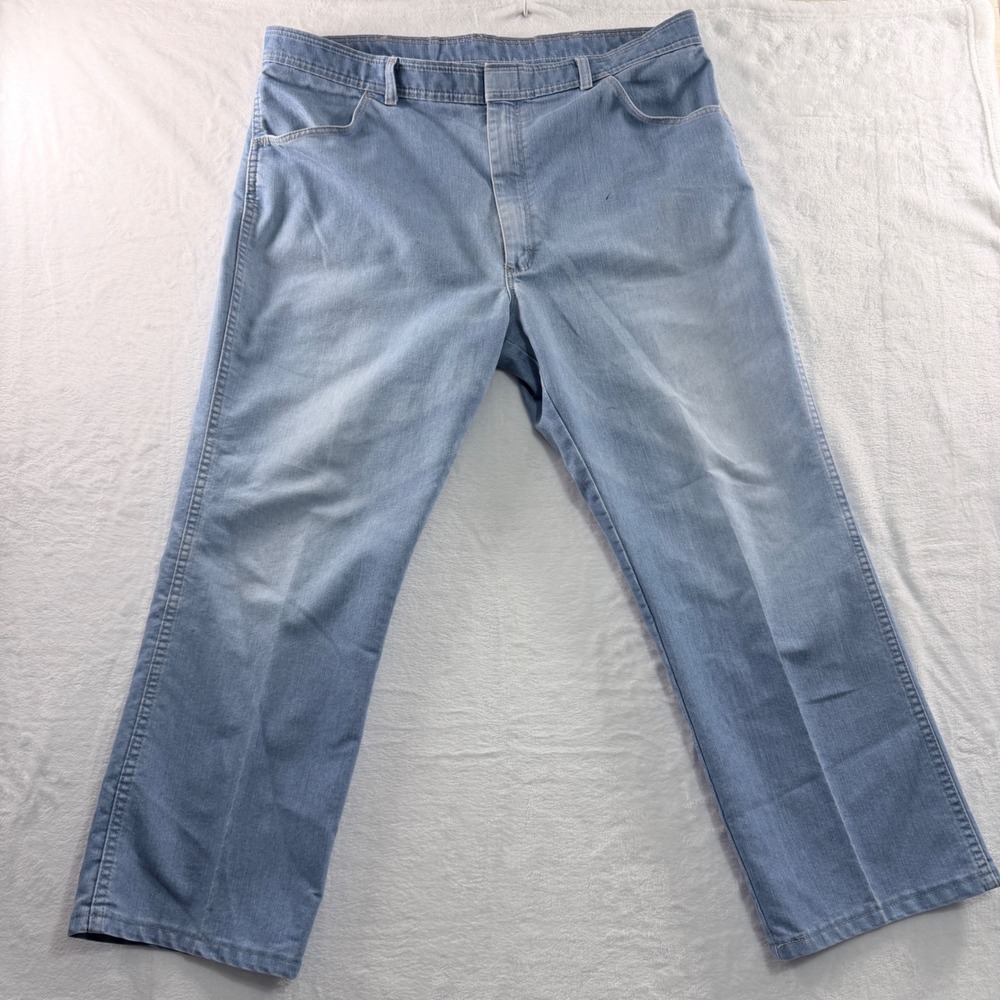 Wrangler Jeans Straight Leg Light Wash Blue Denim 5-Pocket 42 x 29